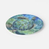 8 Papieren Borden Zee Turtle #2 Bordje (Gekanteld)