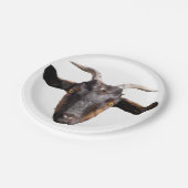 8 Papieren Borden Zwart & Tan Goat Papieren Bordje (Gekanteld)