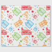 8- patroon van verpakkingspapier voor de vogeldag cadeaupapier (Vlak)