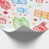 8- patroon van verpakkingspapier voor de vogeldag cadeaupapier (Hoek)