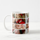 8 Photo Blue Teddy Baby 1st Christmas Koffiemok (Links)