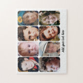 8 photo collage add text legpuzzel (Verticaal)