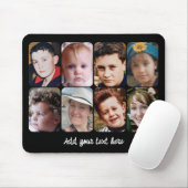 8 photo collage black white muismat (Met muis)