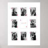 8 Photo Collage How Lucky Are We Playing Cards Poster (Voorkant)