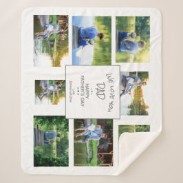 8-Photo Collage Keepomwille Vaderdag Sherpa Deken