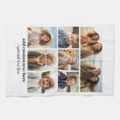 8 Photo Collage - Modern Minimal Zwart-wit Theedoek (Horizontaal)