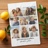 8 Photo Collage - Modern Minimal Zwart-wit Theedoek