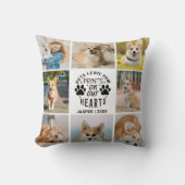 8 Photo Collage Pet Memorial Remembrance  Kussen (Voorkant)