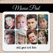 8 photo collage white black muismat