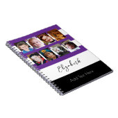 8 photo custom name purple notitieboek (Rechterzijde)
