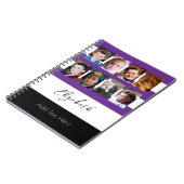8 photo custom name purple notitieboek (Linkerzijde)