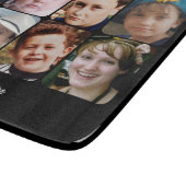 8 photo custom text black snijplank (Hoek)