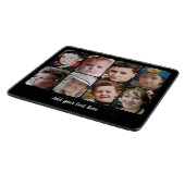 8 photo custom text black snijplank (Hoek)