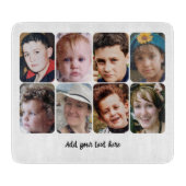 8 photo custom text white snijplank (Voorkant)