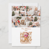8 Photo Cute Gingerbread  Merry Christmas  Feestdagenkaart (Voorkant)