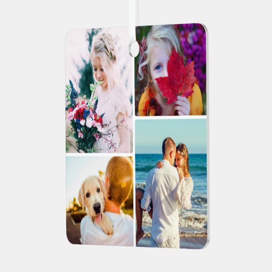 8 Photo Double Sided Metal Rond Ornament (Voorkant links)