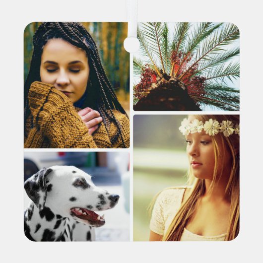 8 Photo Double Sided Metal Rond Ornament (Achterkant)