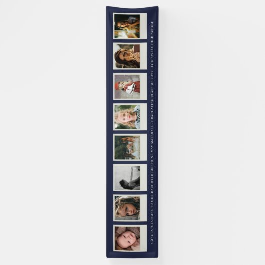 8 Photo Instant Film Afstuderen of speciaal evenem Spandoek (Verticaal)