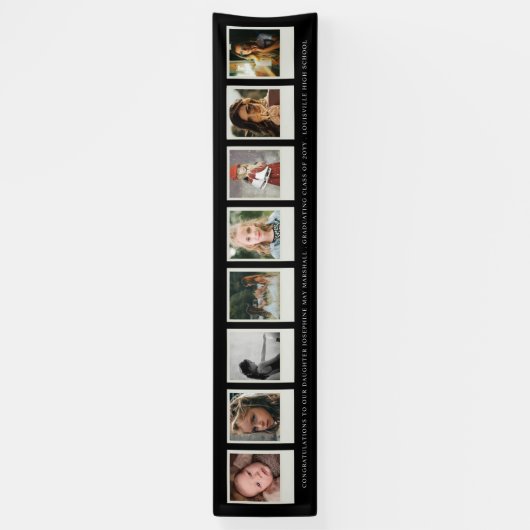 8 Photo Instant Film Afstuderen of speciaal evenem Spandoek (Verticaal)