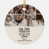 8 Photo Minimalist Christmas First Home Keramisch Ornament (Voorkant)
