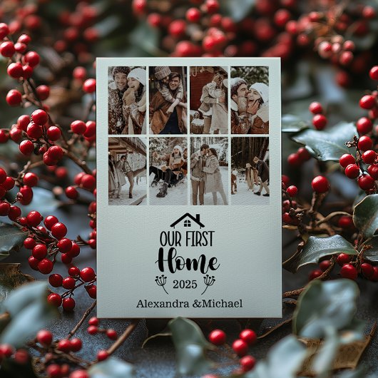 8 Photo Minimialist Christmas Our First Home Feestdagenkaart
