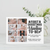 8 Photo Mommy to be Christmas Pregnancy Feestdagenkaart (Staand voorkant)