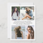 8 Photo Simple Modern Bold Class Year Graduation Aankondiging (Achterkant)