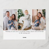 8 PHOTO Sparkle Merry-kerstgroet Folie Feestdagenkaart (Achterkant)