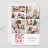 8 Photo Vintage Pink Nutcracker Christmas  Feestdagenkaart (Voorkant)