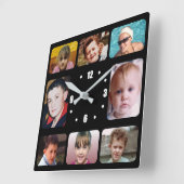 8 photo white black vierkante klok (Hoek)