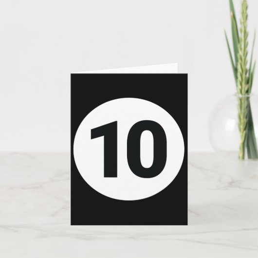 8 Pool Ball 10 Biljart Kostuum Halloween Groep M Kaart (Voorkant)