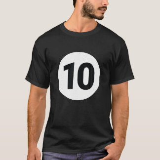 8 Pool Ball 10 Biljart Kostuum Halloween Groep M T-shirt