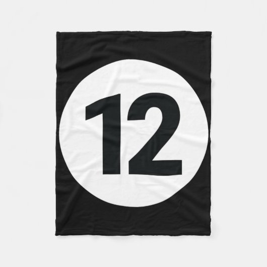 8 Pool Ball 12 Biljart Kostuum Halloween Groep M Fleece Deken (Voorkant)