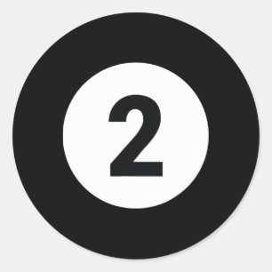 8 Pool Ball 2 Biljart Kostuum Halloween Groep Ma Ronde Sticker