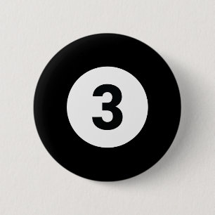 8 Pool Ball 3 Biljart Kostuum Halloween Groep Ma Ronde Button 5,7 Cm