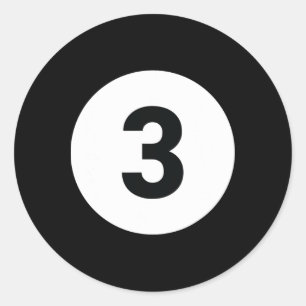 8 Pool Ball 3 Biljart Kostuum Halloween Groep Ma Ronde Sticker