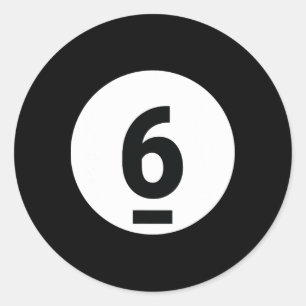 8 Pool Ball 6 Biljart Kostuum Halloween Groep Ma Ronde Sticker