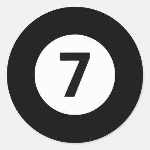 8 Pool Ball 7 Biljart Kostuum Halloween Groep Ma Ronde Sticker