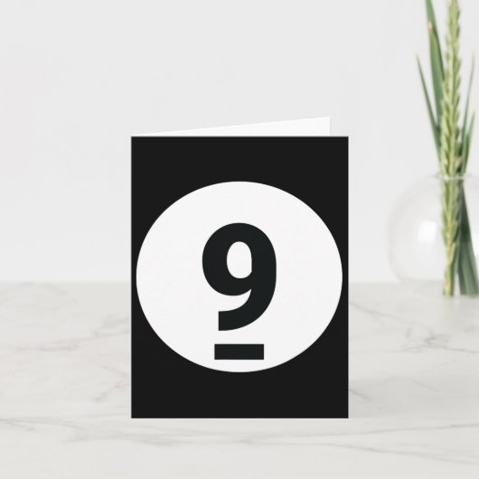 8 Pool Ball 9 Biljart Kostuum Halloween Groep Ma Kaart (Voorkant)