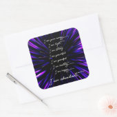 8 Positieve bevestigingen voor overvloed en succes Vierkante Sticker (Envelop)