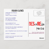 8 postales "French Clichés" con poema en Francés Briefkaart (Achterkant)