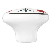 8-Pt Star Tulpen Pennsylvania Nederlandse Hex Sign Keramische Knop (Zijkant)