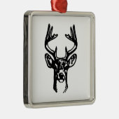 8-punts Buck White Tail Deal Metalen Ornament (Rechts)