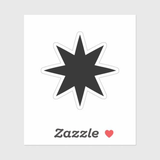 8-puntsster sticker (Vel)