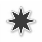 8-puntsster sticker (Voorkant)
