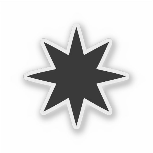 8-puntsster sticker (Voorkant)