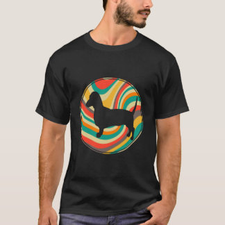 8 Retro Vintage Dachshond Hondenras T-shirt