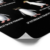 8 Rijnste pinguïns van de Wereldgrappige dieren Poster (Hoek)