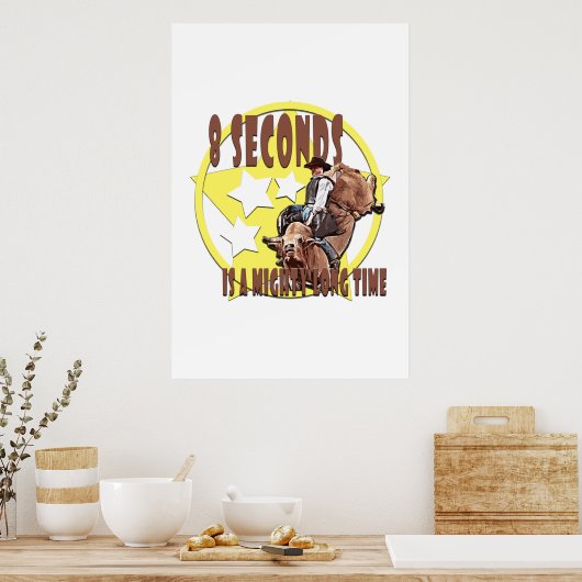 8 seconden is een machtig lange tijd! poster (Keuken)