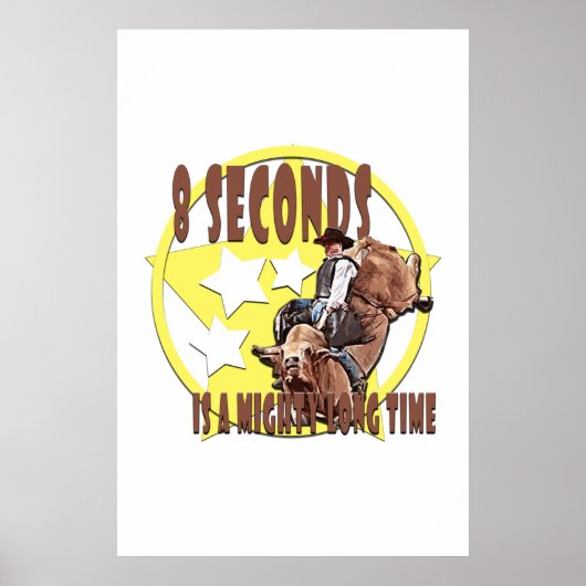 8 seconden is een machtig lange tijd! poster (Voorkant)